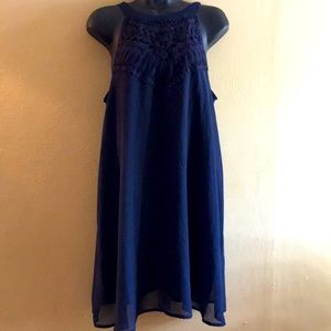 Navy halter dress